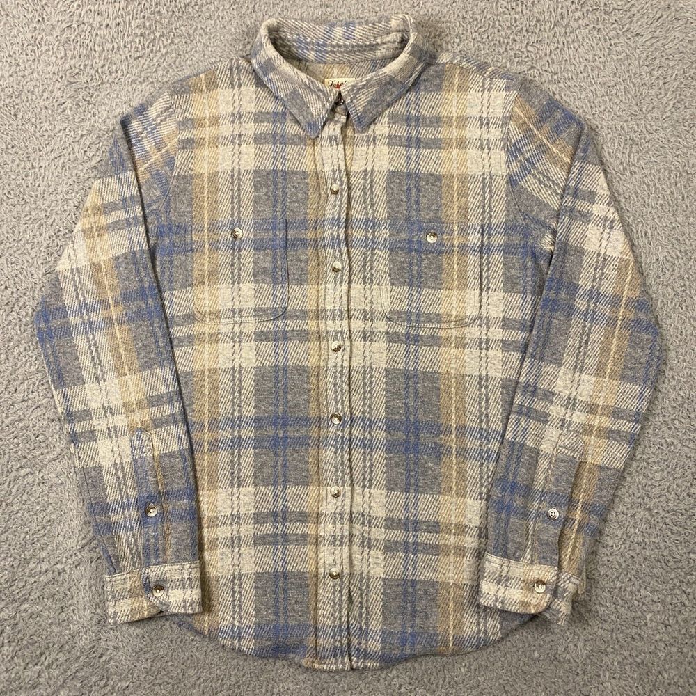 Faherty Soft Plaid Button-Down in Blue, Cream & Tan